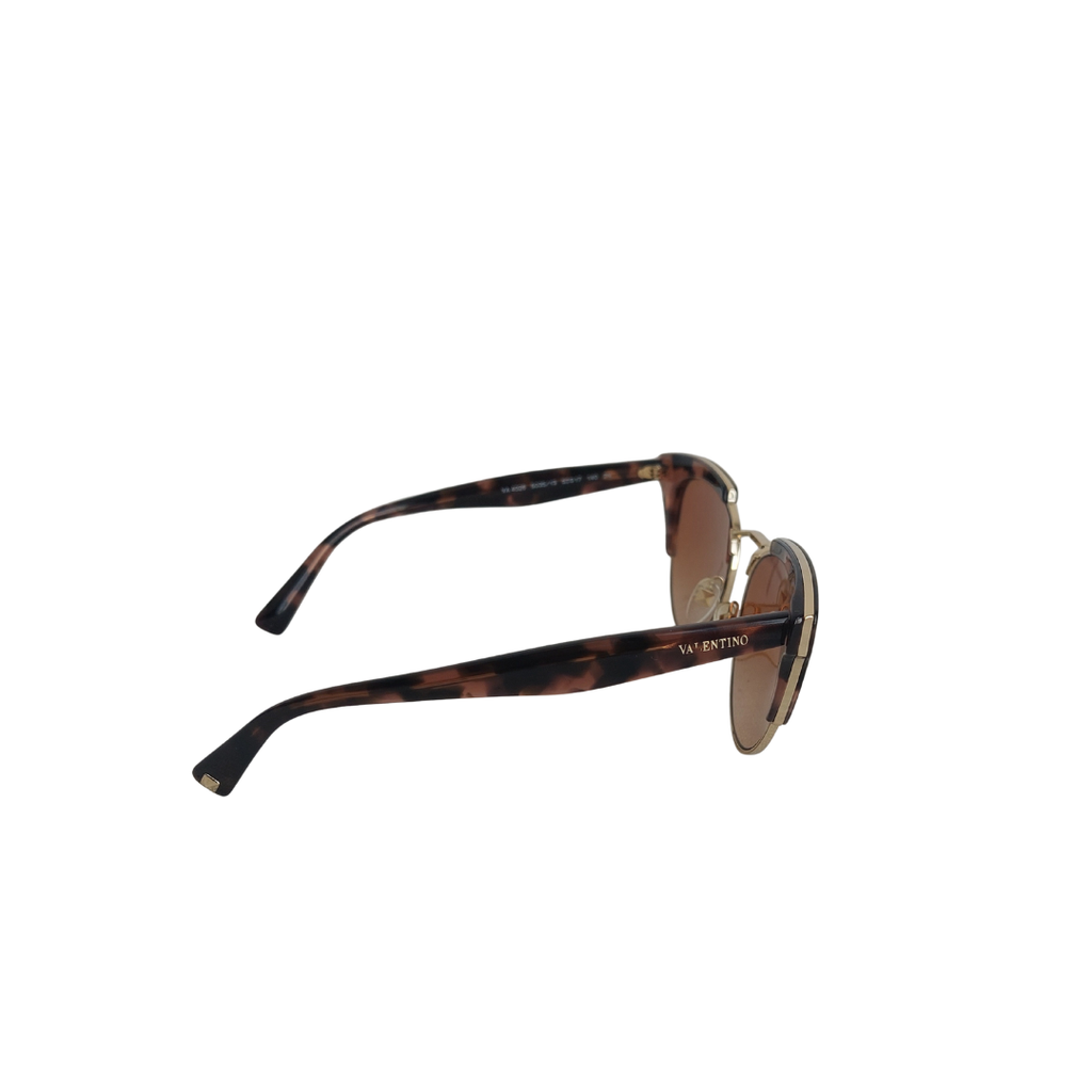 Valentino Dusky Pink/Black Cat Eye Acetate Cube Havana VA4026 Sunglasses | Like New |