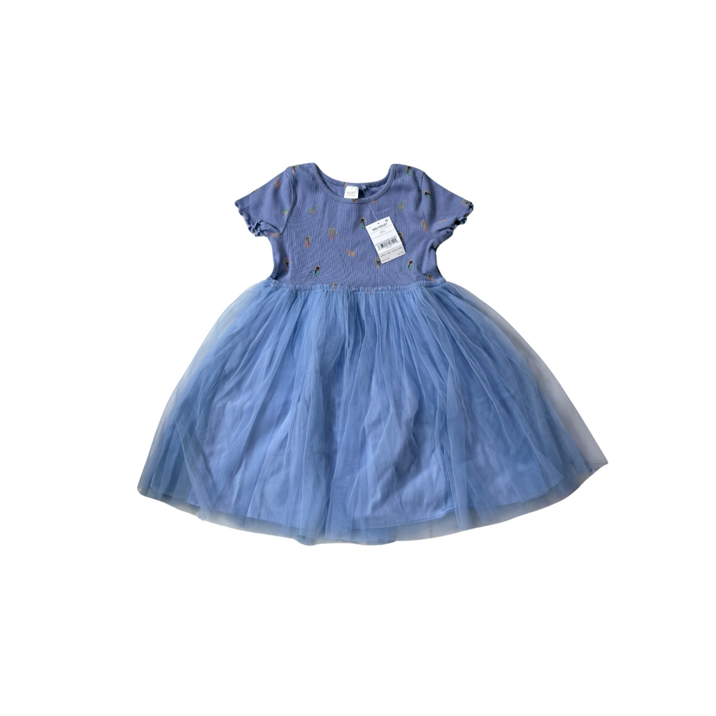 Next Purple & Blue Frill Dress (4-5 Years) | Brand New |