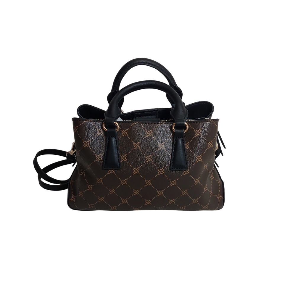 Nine West Brown Leatherette 'Margret' Jet Set Satchel Bag | Gently Used |