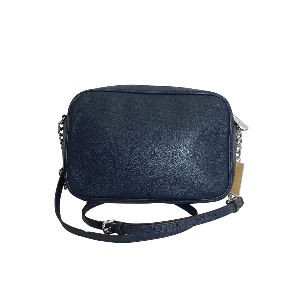 Michael Kors Navy Fulton Large EW Pebbled Leather Crossbody Bag  | Brand New |