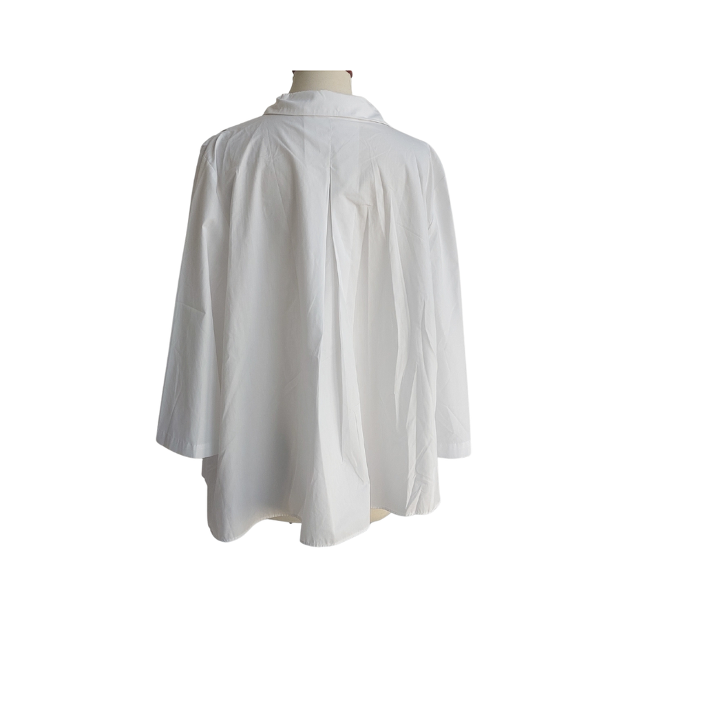 ZARA White Collared Peplum Top | Pre Loved |