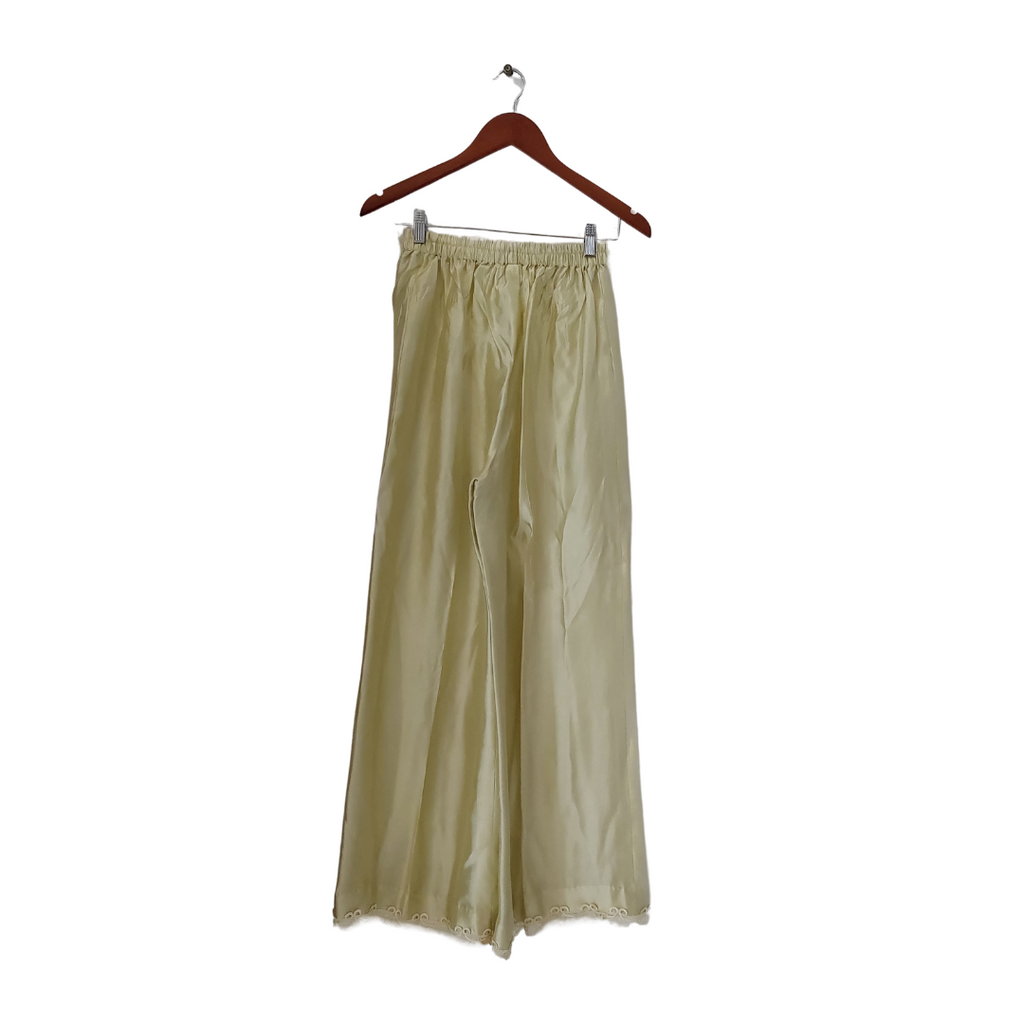 Amna Arshad Yellow Embroidered Silk Outfit (3 PCS) | Gently Used |