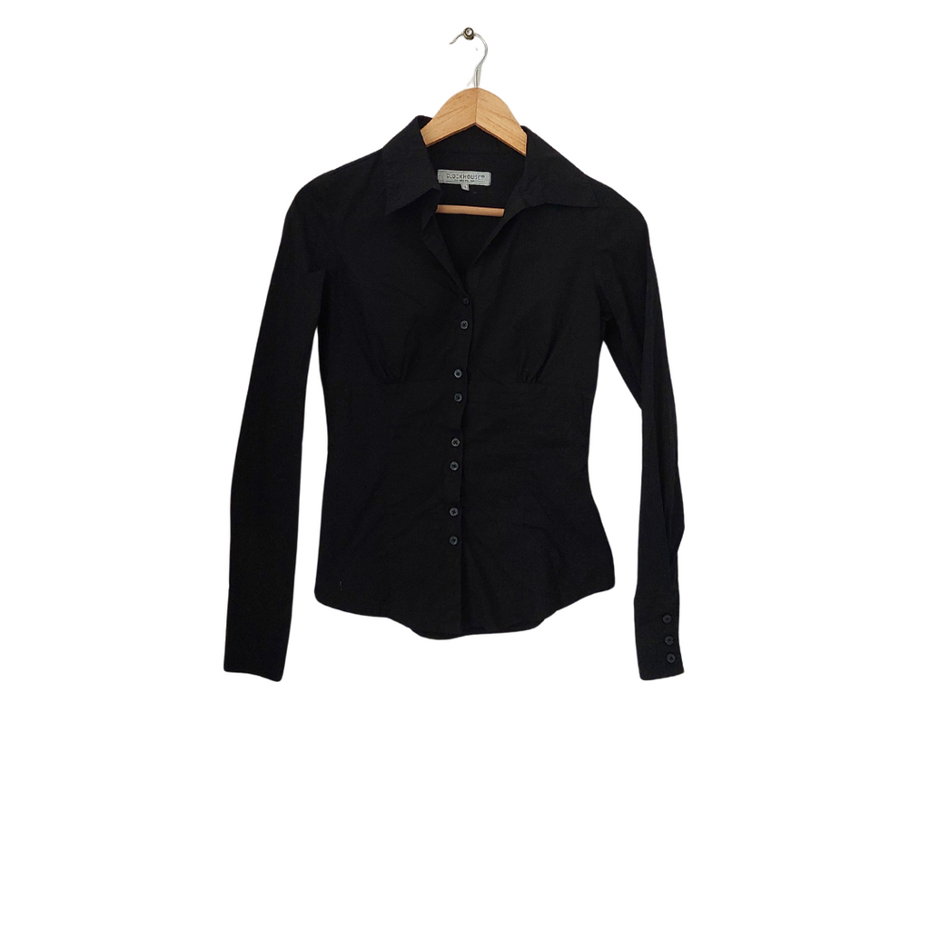 Clock House Black Fitted Collared Shirt | Gently Used |