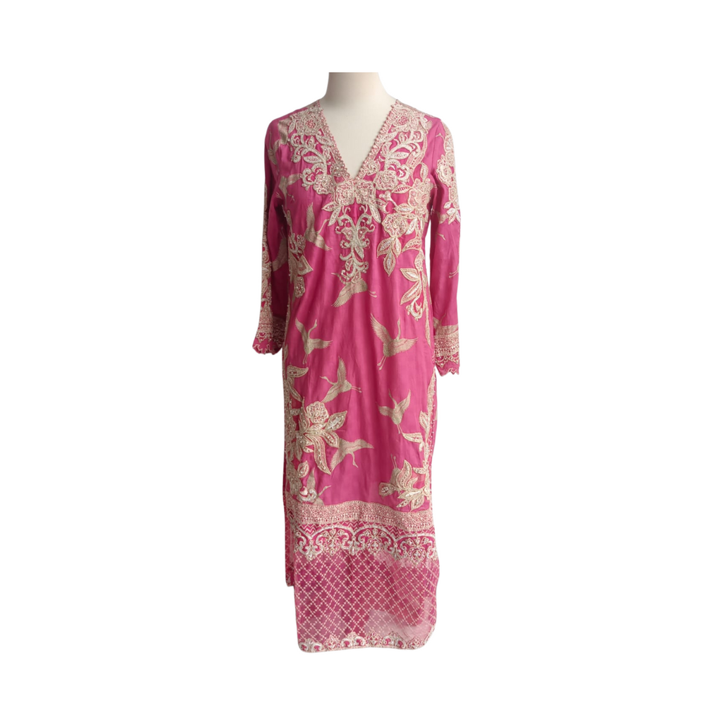 Sana Safinaz Pink Embellished & Embroidered Kurta | Brand New |