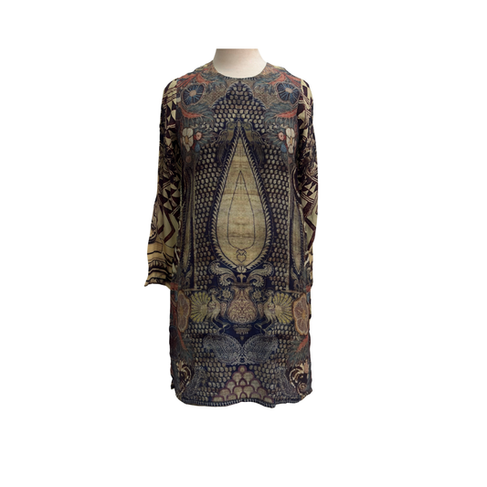 Sana Safinaz Green And Blue Print Sheer Kurta | Brand New |