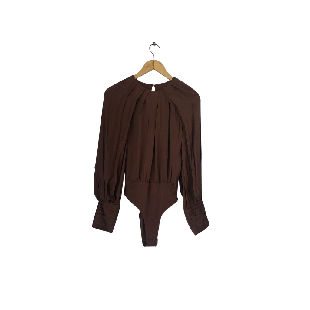 ZARA Brown Open Black Playsuit | Brand New |
