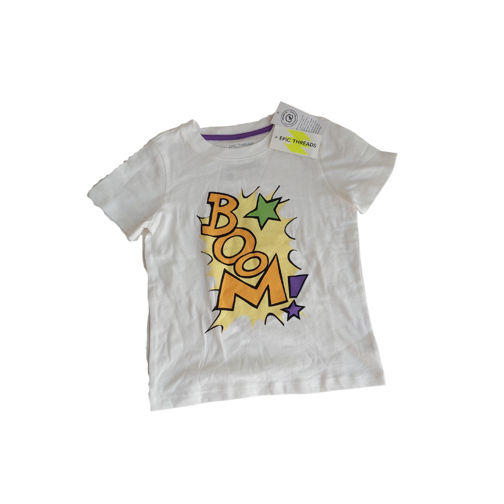 Epic Threads White 'Boom' Shirt (3T) | Brand New |