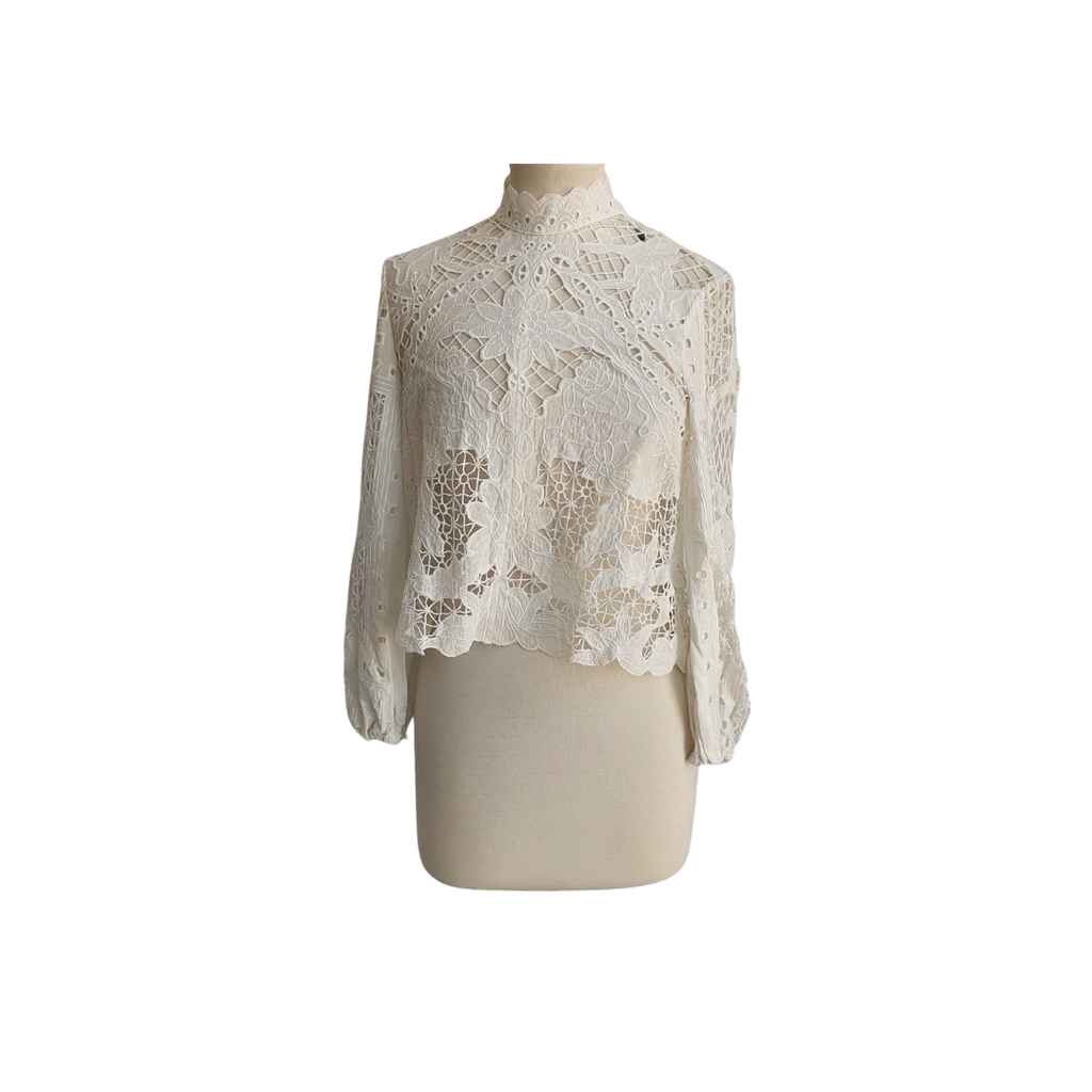 Zara White Lace Top | Pre Loved |