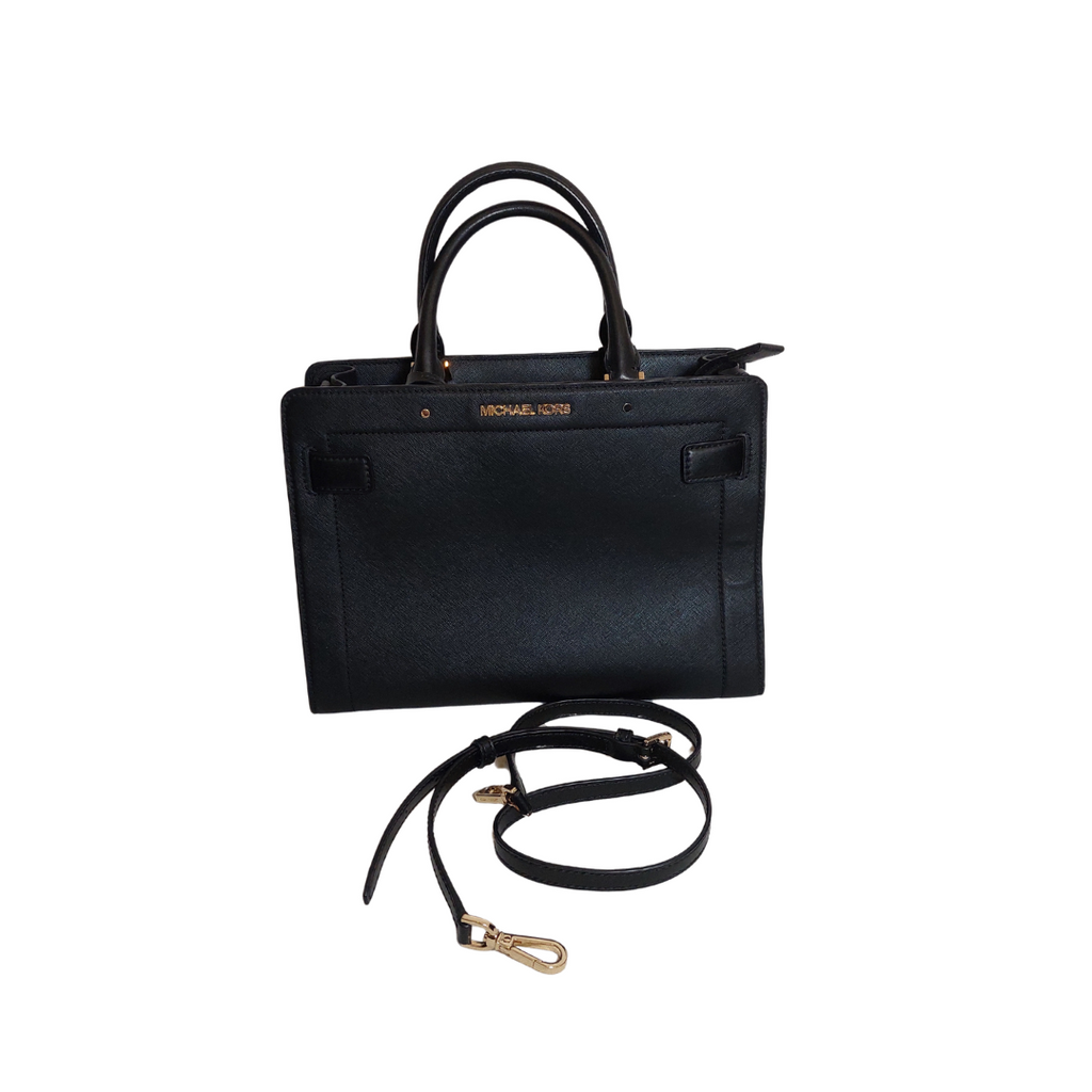 Michael Kors Black Leather Rayne East West Satchel | Gently Used |