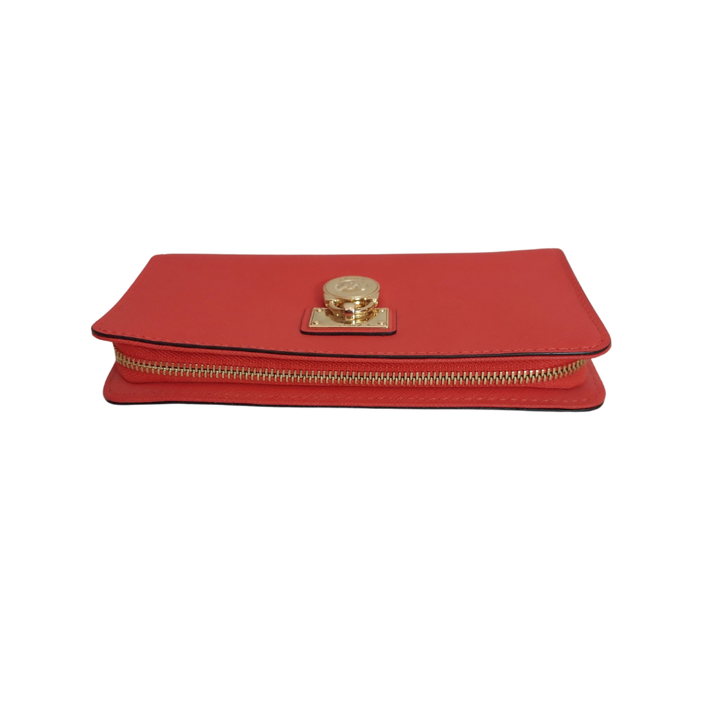 Michael Kors Red Leather Hamilton Wallet | Pre Loved |