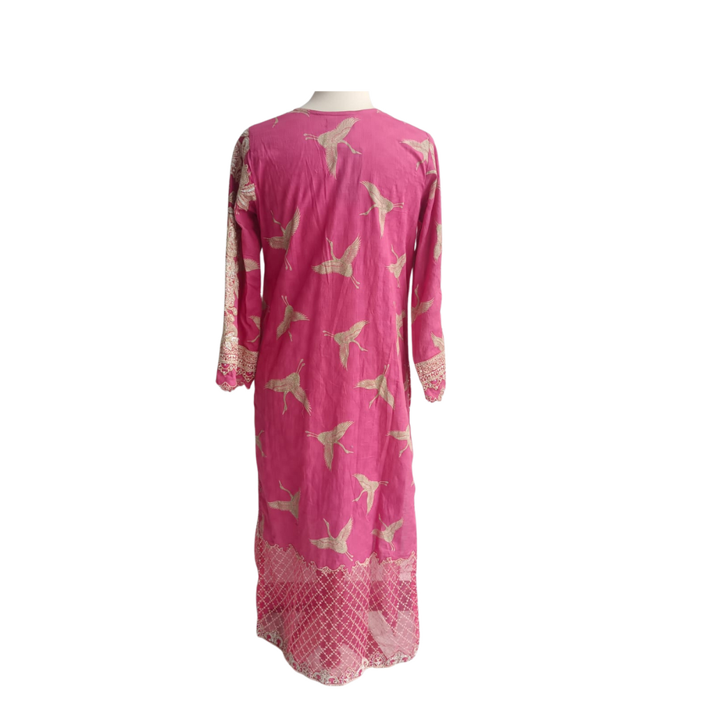 Sana Safinaz Pink Embellished & Embroidered Kurta | Brand New |