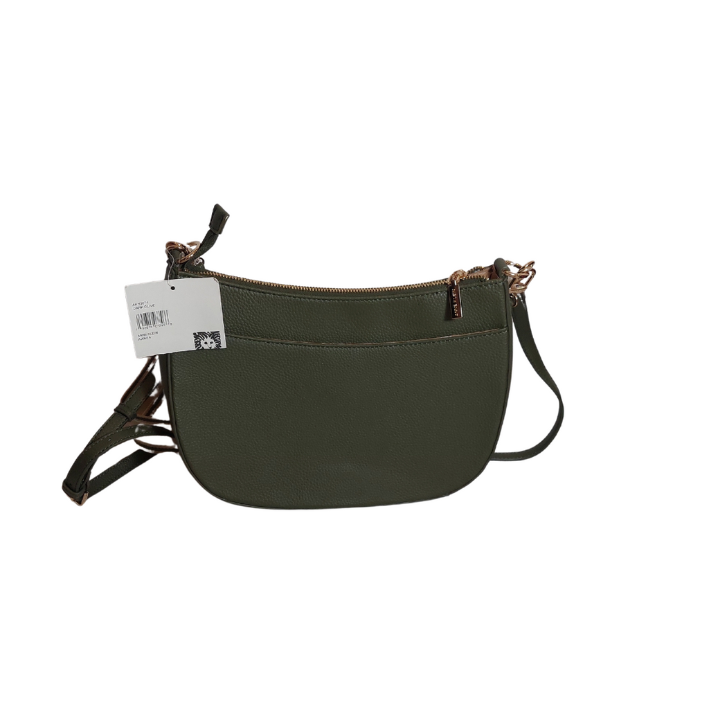 Anne Klein Dark Olive Wanda Textured Convertible Bag | Brand New |