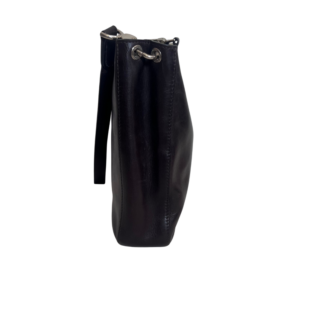 Longchamp Dark Brown Leather Crossbody Bag | Pre Loved |