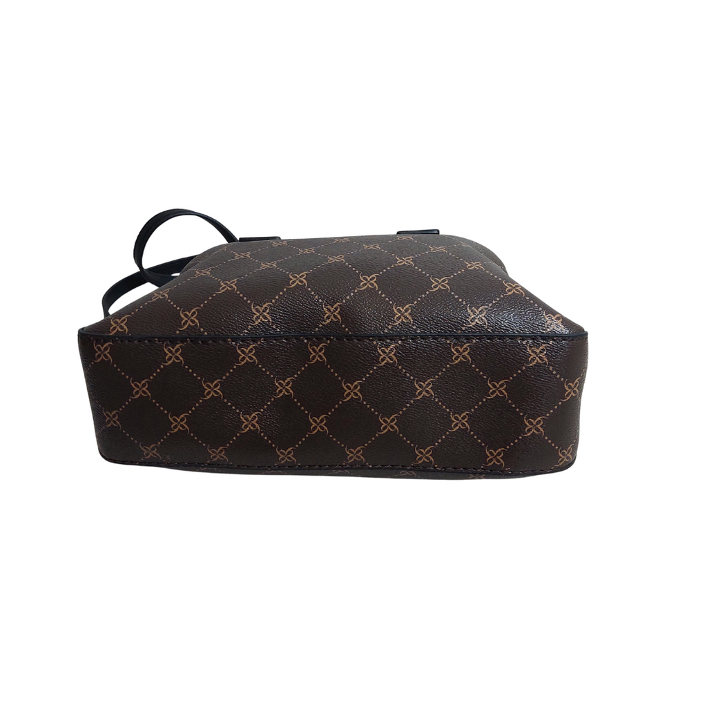 Nine West Brown Leatherette 'Margret' Jet Set Satchel Bag | Gently Used |