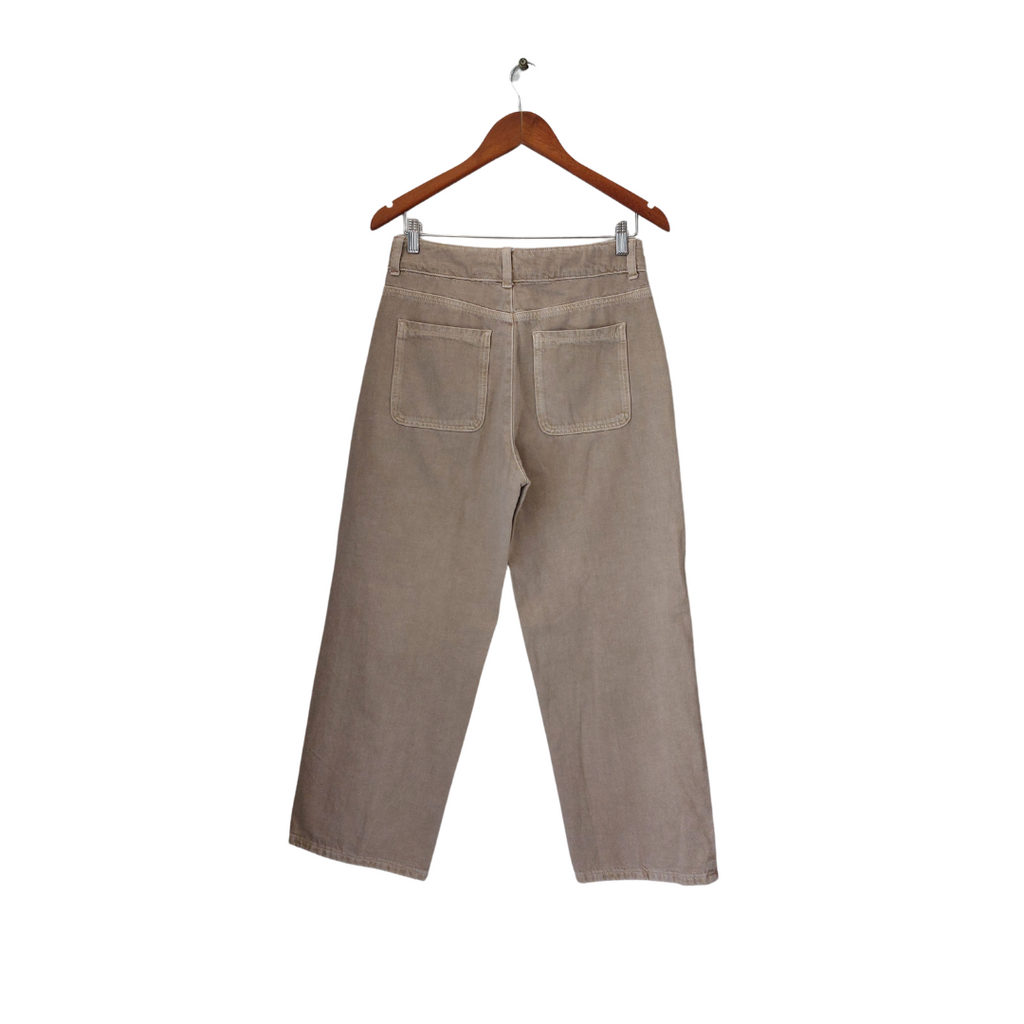 ZARA Beige Wide-leg Jeans | Gently Used |