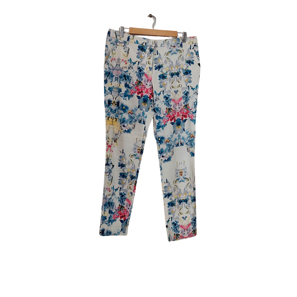 INC White Floral Printed Straight Leg Pants | Brand New |