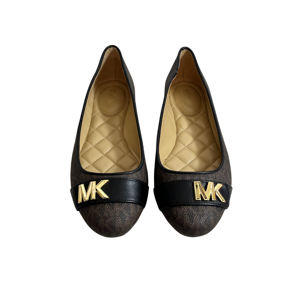 Michael Kors Brown Monogram Jilly Ballet Flats | Gently Used |