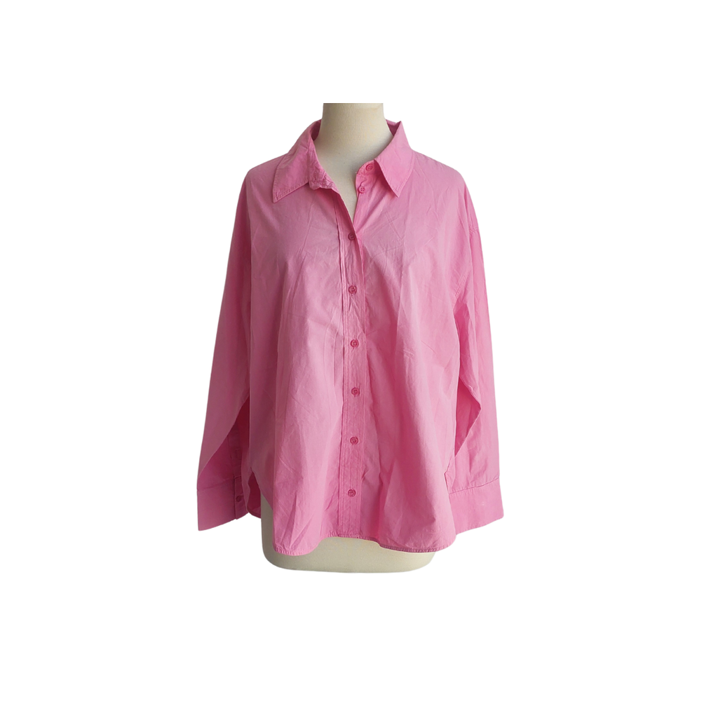ZARA Light Pink Collared Button Down Shirt | Pre Loved |