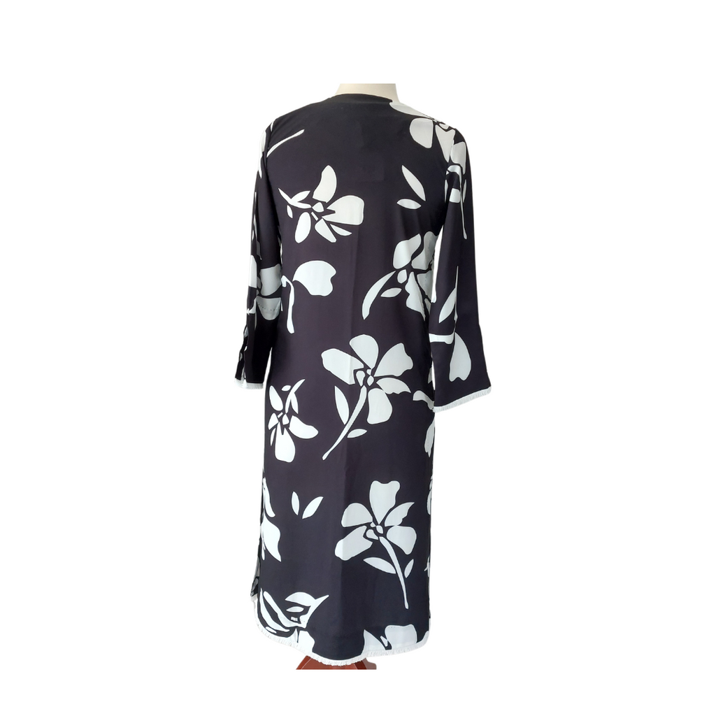 Lulusar Black & White Floral Printed Kurta | Brand New |