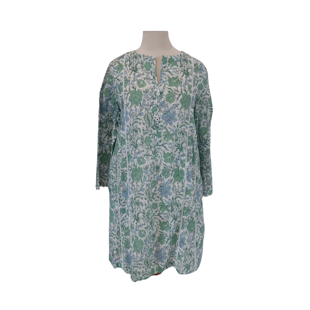 ZARA Shahjahan Green Printed Set (2 pieces) | Like New |