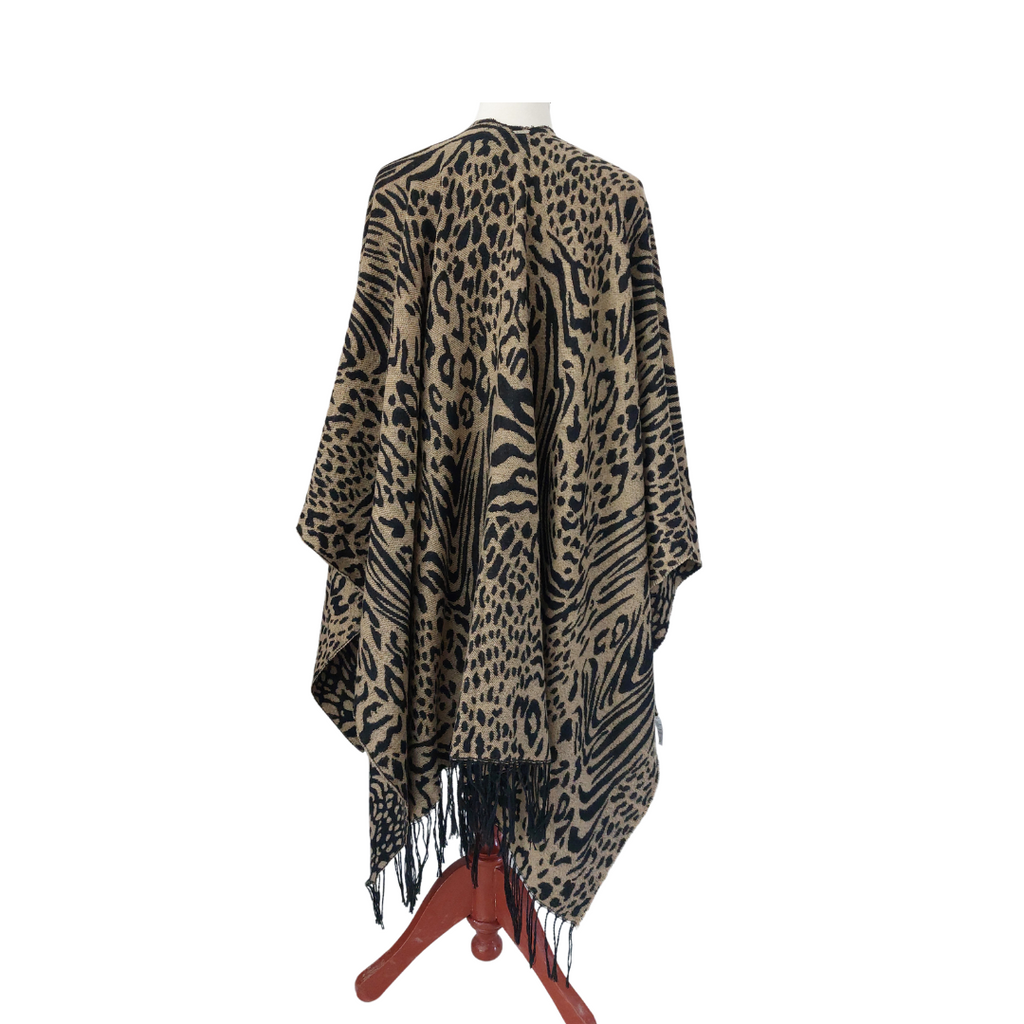 ALDO Cheetah Print Cover-up Cape | Pre Loved |