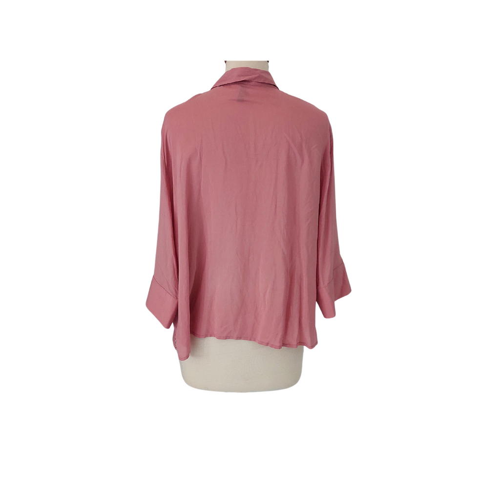 H&M Dusty Pink Soft Collared Shirt | Gently Used |