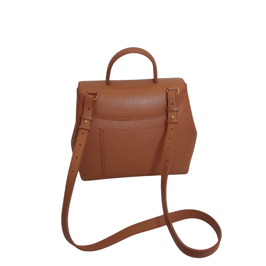 Polene Camel Textured Leather Numéro Un Edition Handbag | Like New |