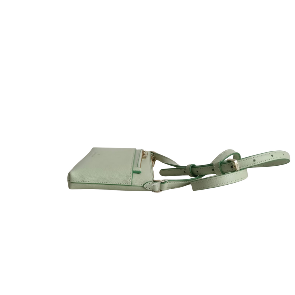 Kate Spade Light Olive Sadie Saffiano Leather Top Zip Crossbody Bag | Brand New |
