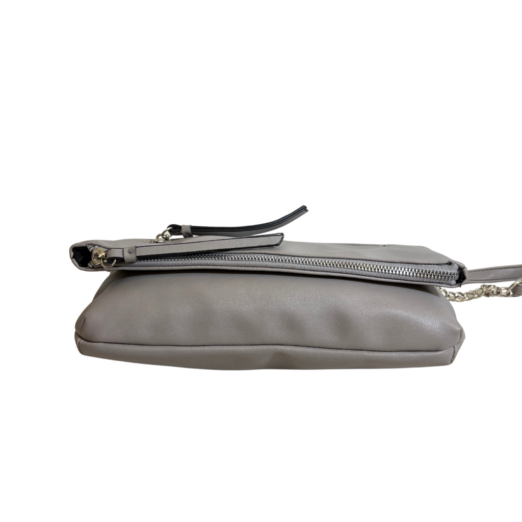 Nine West Grey Fold Over Crossbody Bag | Gently Used |