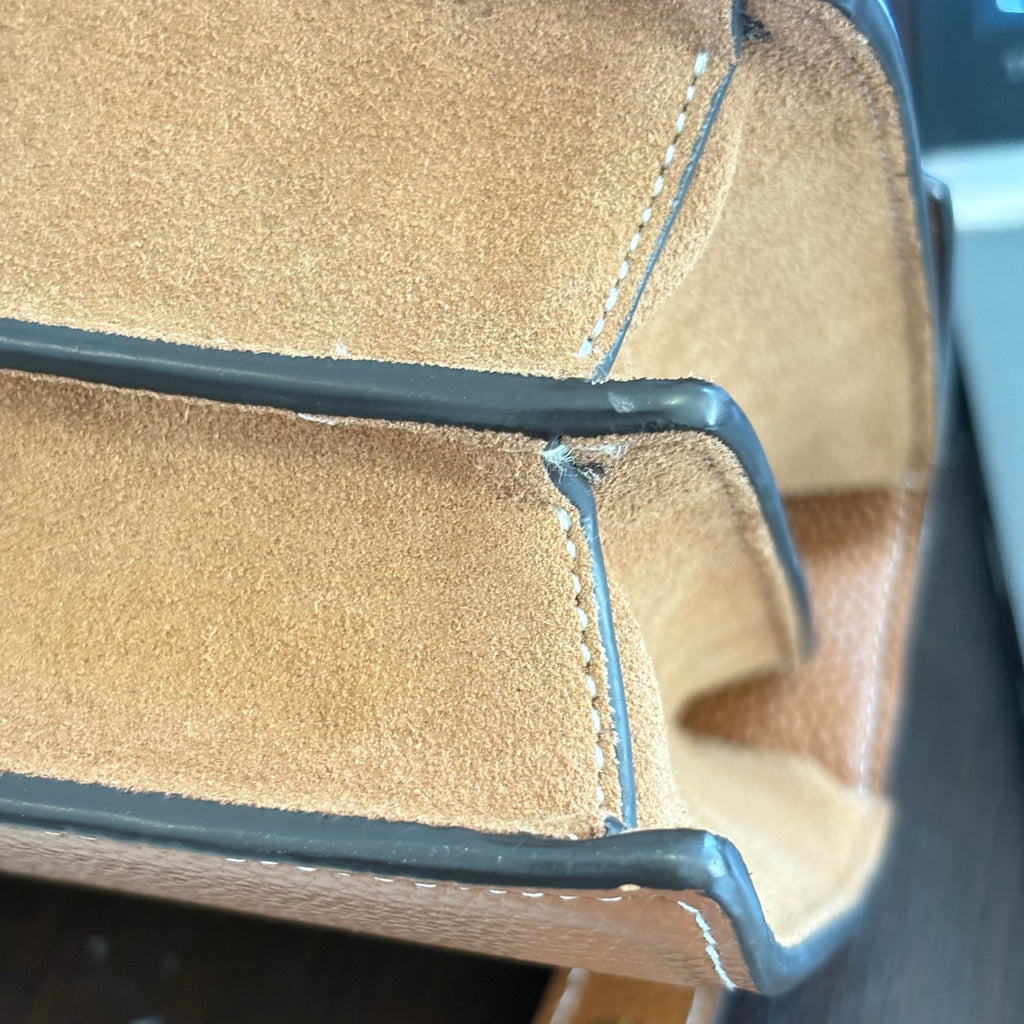 Tory Burch Tan Leather Miller Flap Shoulder Bag | Gently Used |