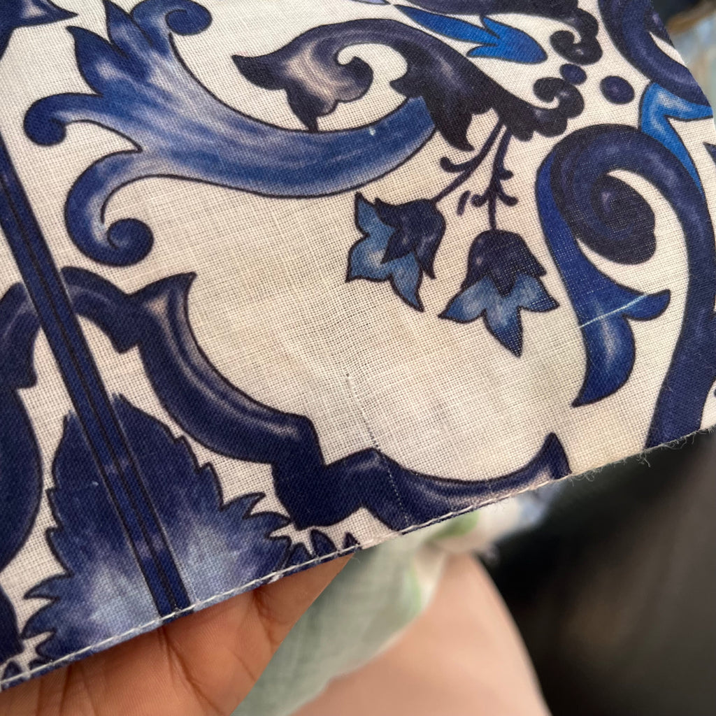 Huma Dil Nawaz Blue & Green Floral Printed 3 Piece Outfit | Gently Used |