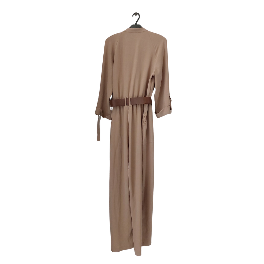 ZARA Brown Belted Jumpsuit | Brand New |
