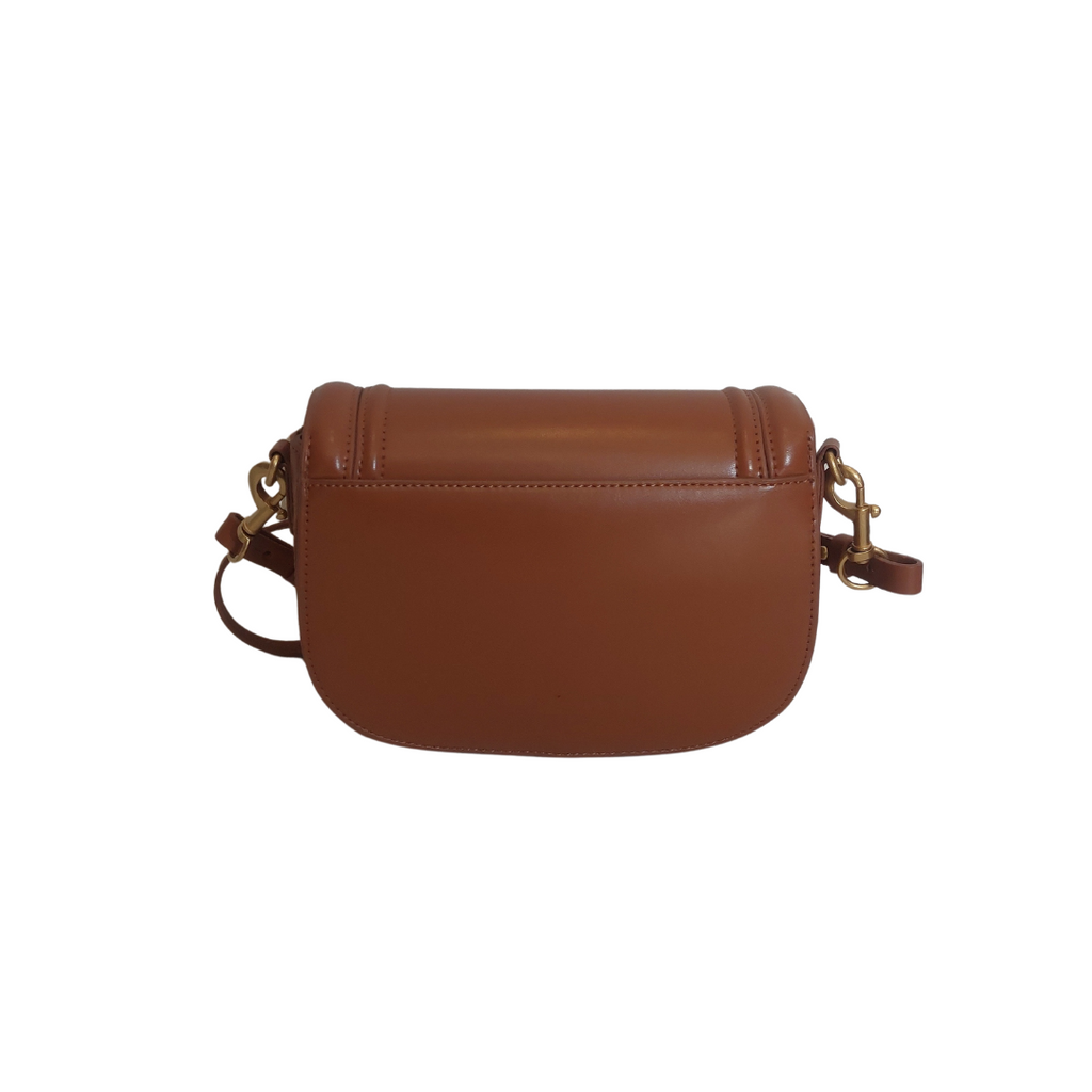 ZARA Tan Leatherette Saddle Crossbody Bag | Pre Loved |