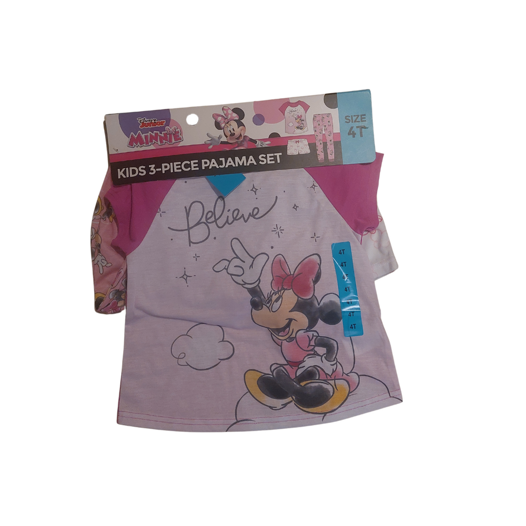 Disney Junior Pink 3-Pieces Pajama Set (4 Years) | Brand New |