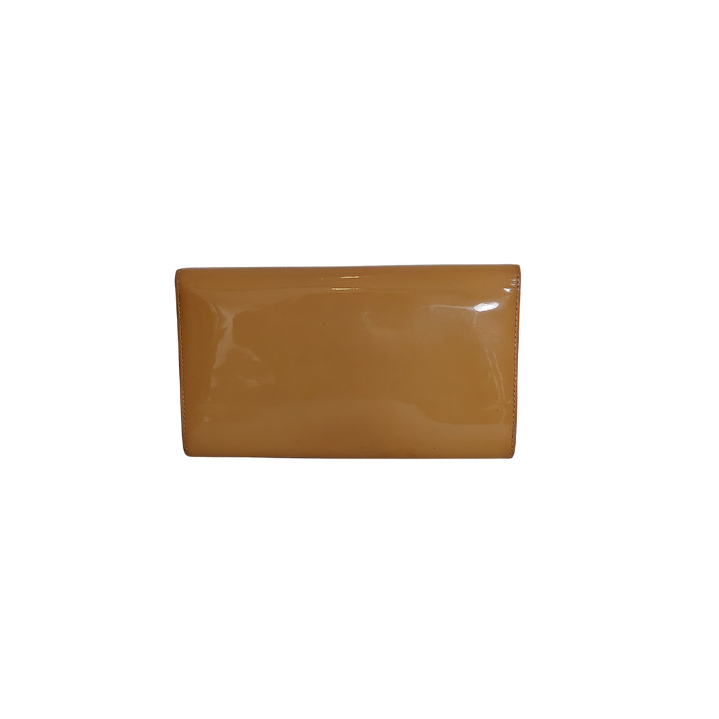 Louis Vuitton Beige Vernis Leather Louise Clutch | Pre Loved |