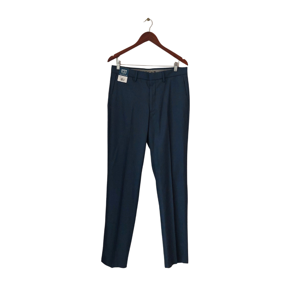 Haggar Men's Blue Straight Fit Dress Pants | Brand New |