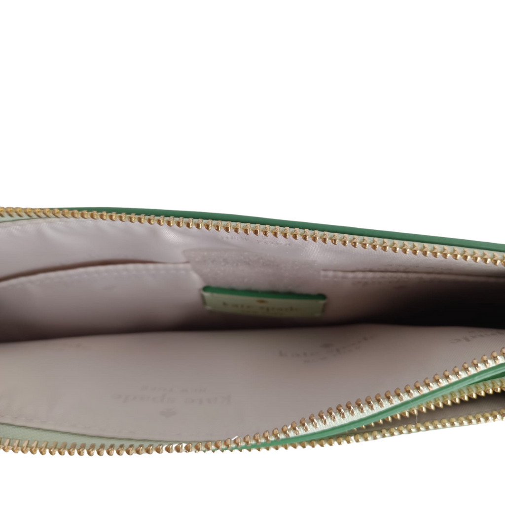 Kate Spade Light Olive Sadie Saffiano Leather Top Zip Crossbody Bag | Brand New |