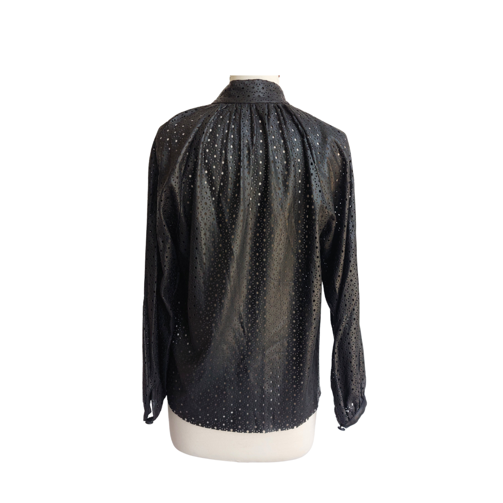 Zara Black Perforated Top | Pre Loved |