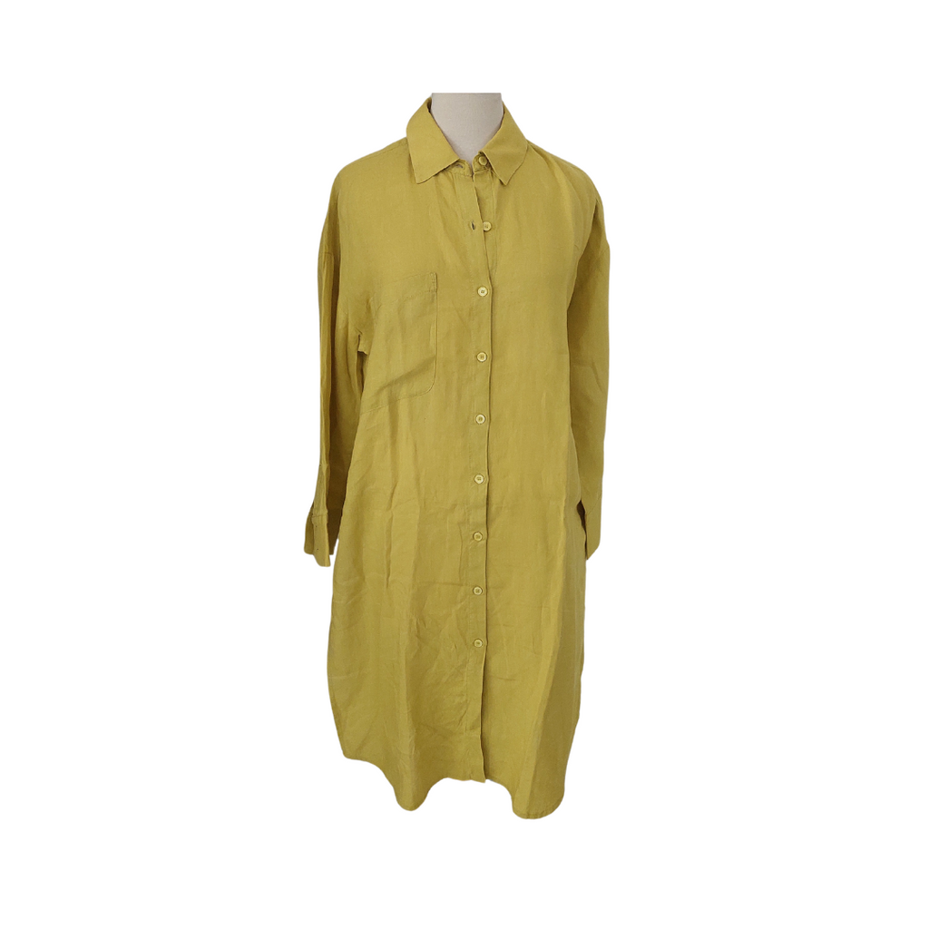 ZARA Lime Linen Long Tunic | Pre Loved |