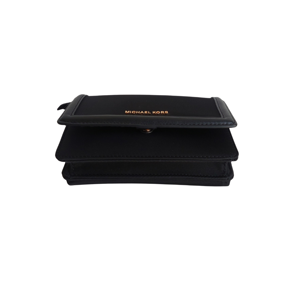 Michael Kors Black Nylon Jet Set Small Gabardine Smartphone Crossbody Bag | Gently Used |