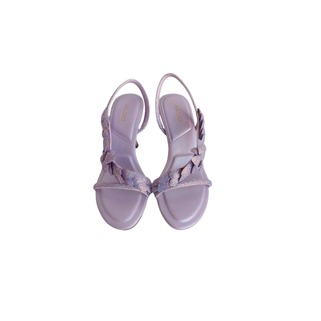 Aldo Purple Leatherette Dannae Embellished Heels | Like New |