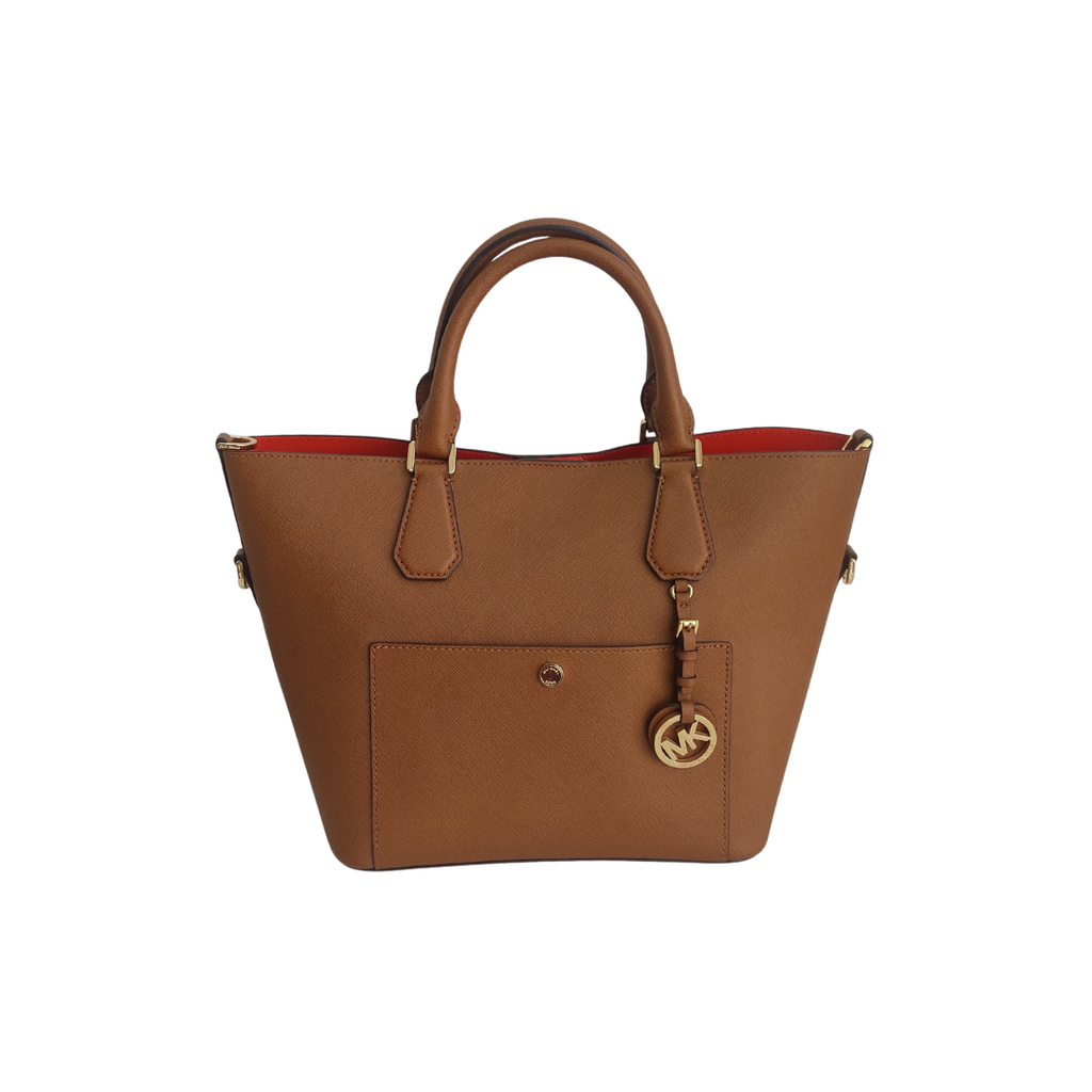 Michael Kors Brown Greenwich Sienna Large Saffiano Leather Bag | Pre Loved |