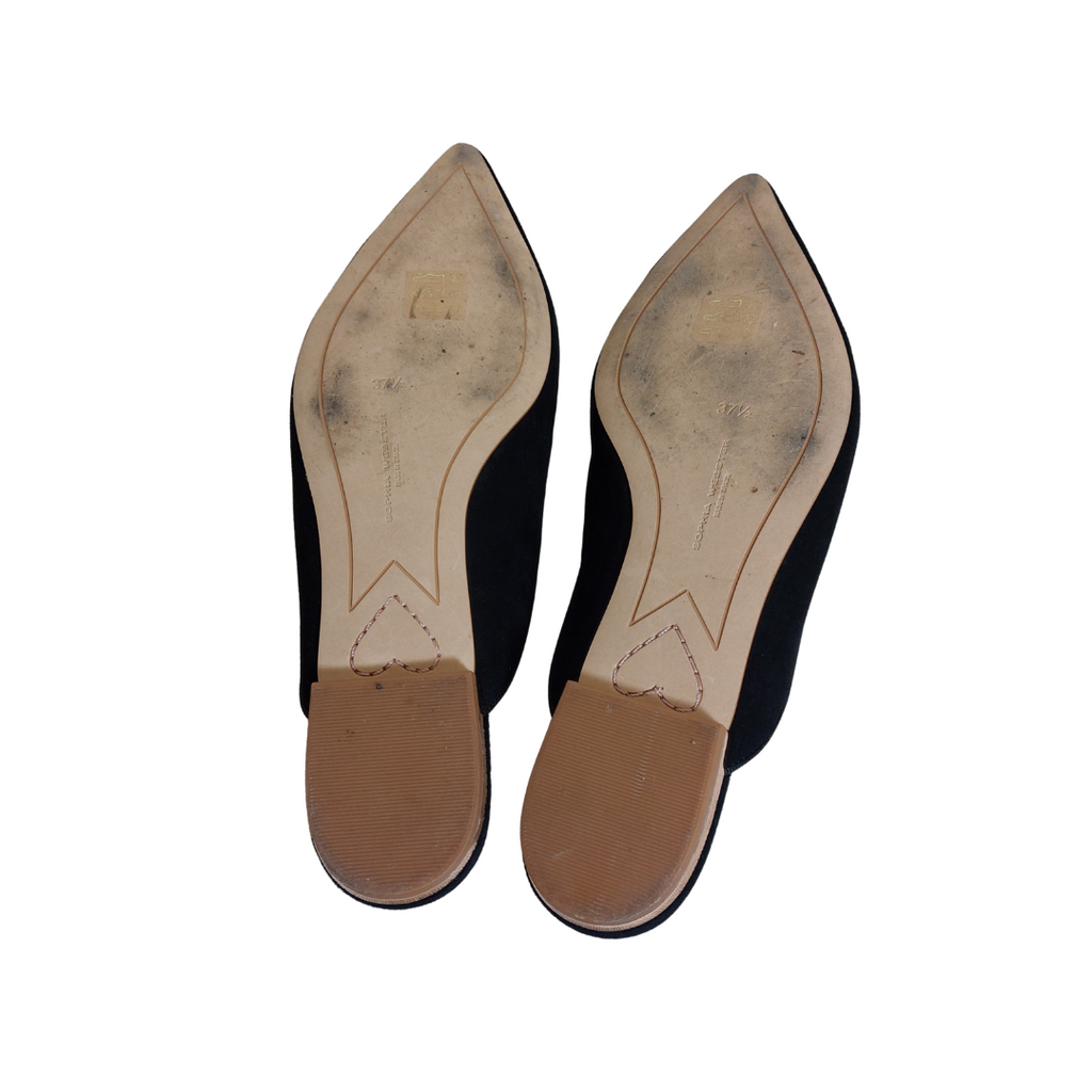 Sophia Webster Black Suede Bibi Butterfly Mules | Gently Used |