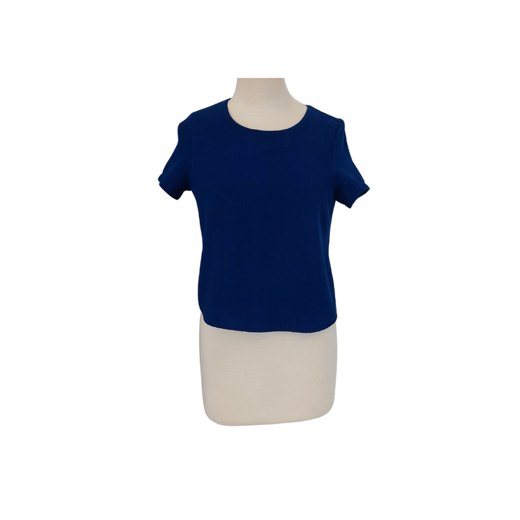 Mango Cobalt Blue Short-sleeves Top | Gently Used |
