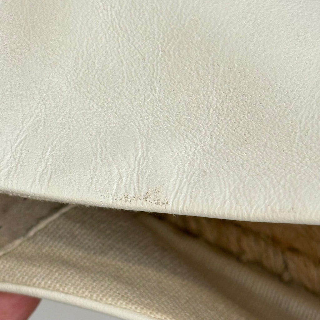 Tory Burch Off-White & Black Leather Espadrilles | Brand New |