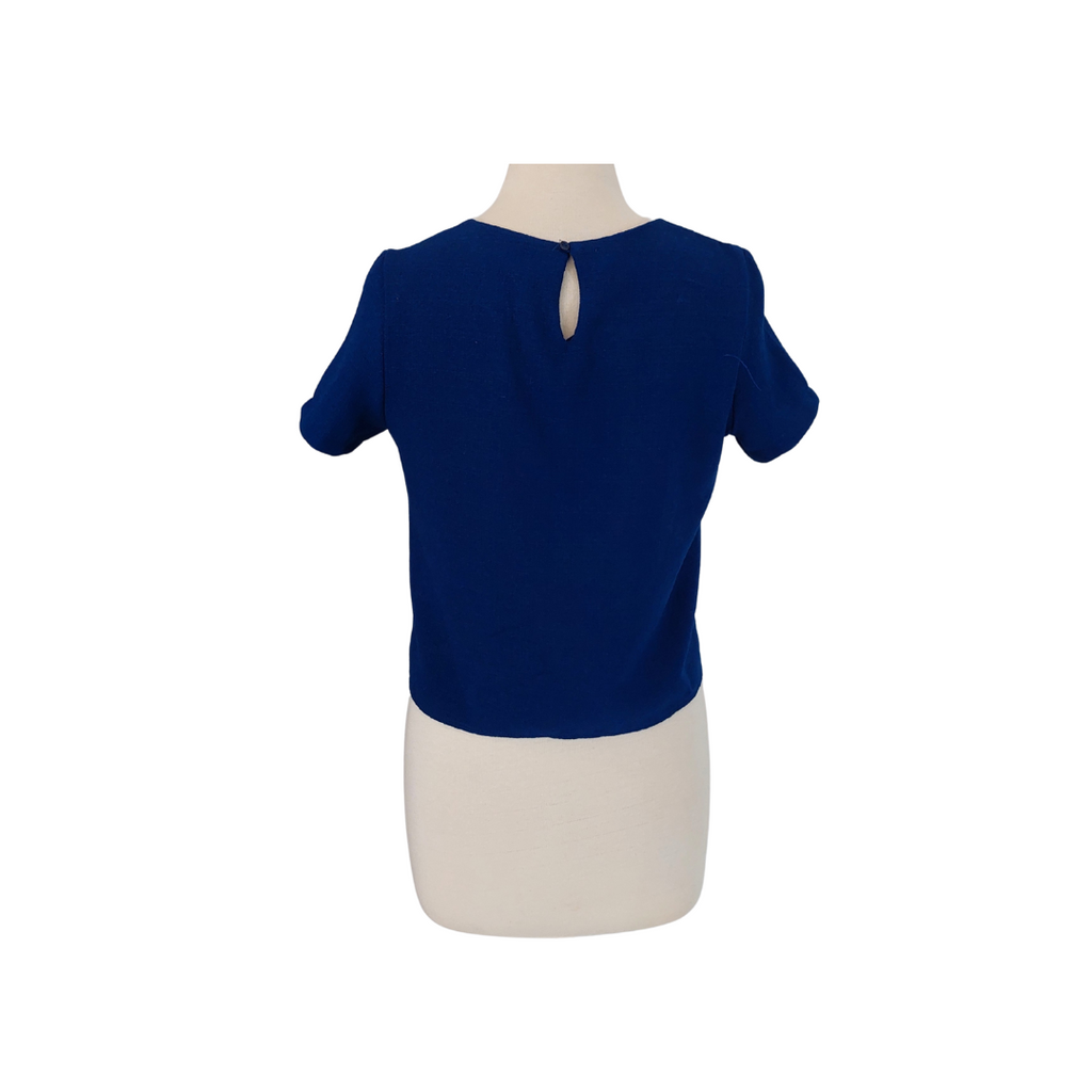 Mango Cobalt Blue Short-sleeves Top | Gently Used |