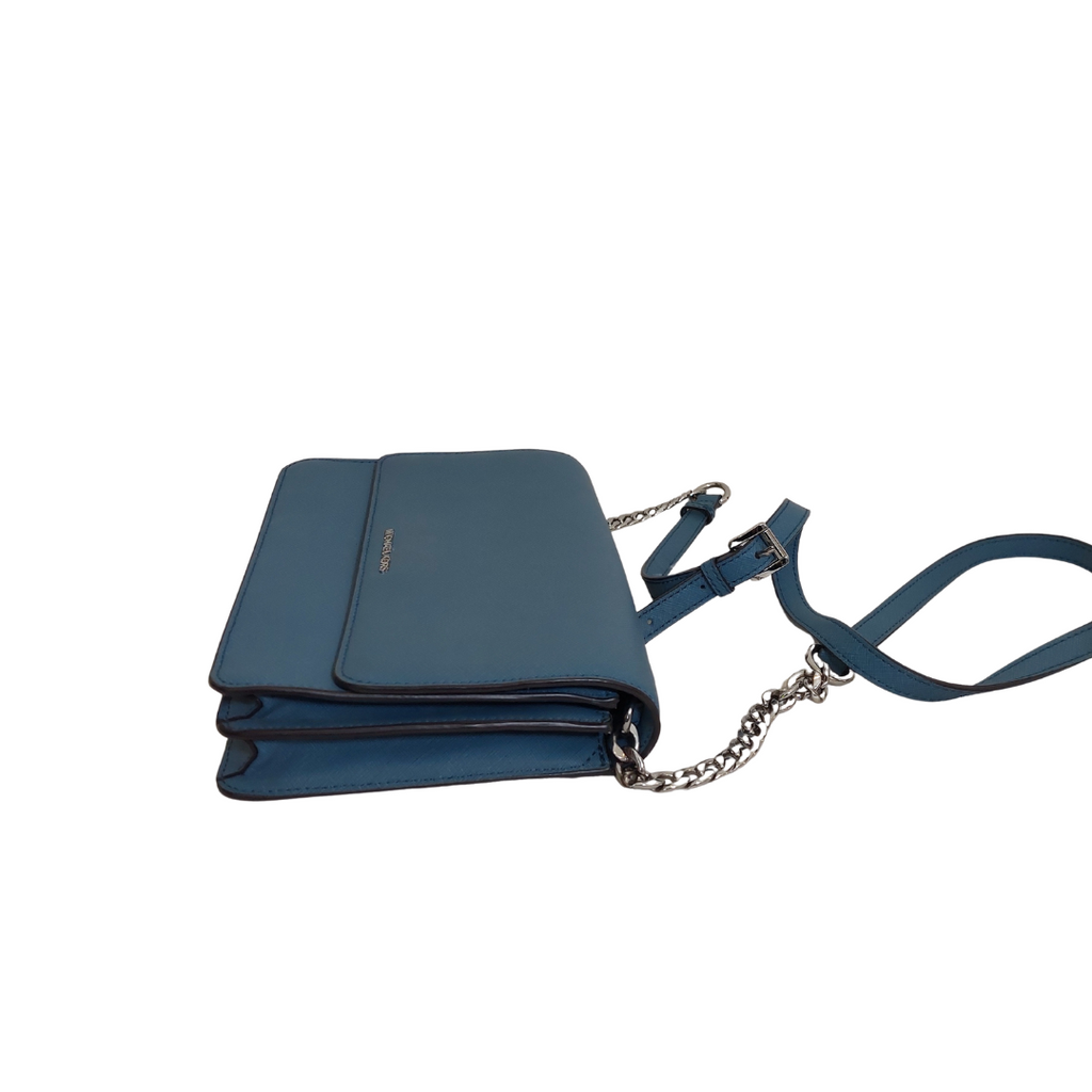 Michael Kors Blue Saffiano Leather Crossbody Bag | Pre Loved |