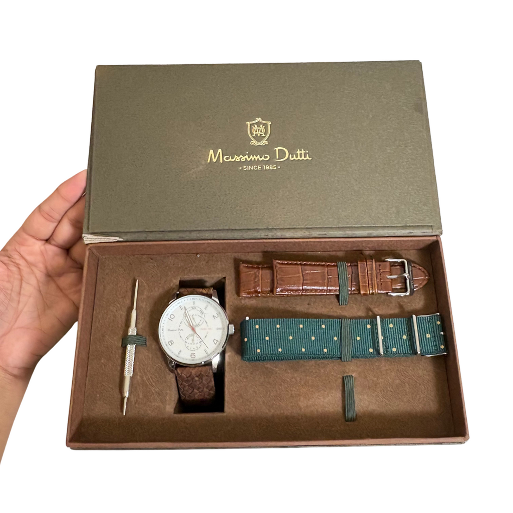 Massimo dutti Men's Chronograph Watch Set | Pre Loved |