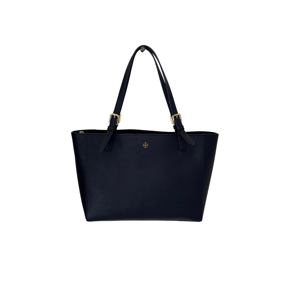 Tory Burch Navy Emerson Buckle Tote Bag | Gently Used |