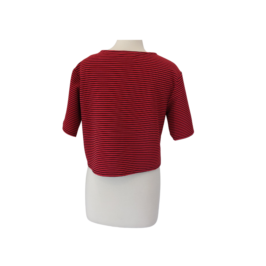 BCBGeneration Red & Black Striped Knit Top | Gently Used |